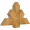 Ekena Millwork Redmond Rough Sawn Timber Gable Bracket, Western Red Cedar, 36"W x 21"H x 4"D x 6"F, 14/12 Pitch GBW036X21X0406RED00RWR - alternate 5